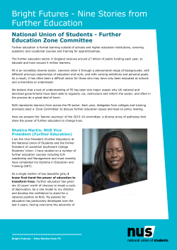 Bright Futures - Nine Stories from Further Education