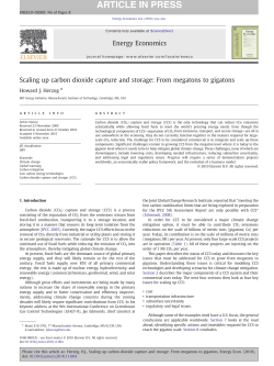 Scaling up carbon dioxide capture and storage
