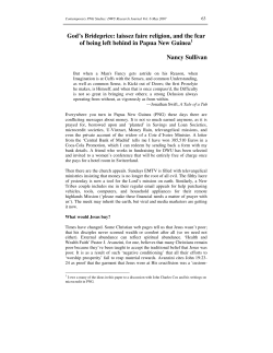 God`s Brideprice: laissez faire religion, and the fear of being left