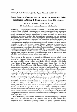 Some Factors Affecting the Formation of Iodophilic