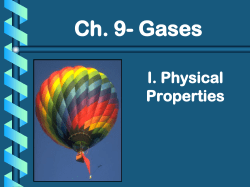I. Physical Properties of Gases