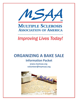 organizing a Bake Sale - The Multiple Sclerosis Association Of