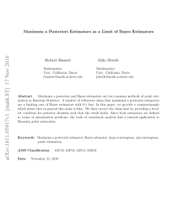 Maximum a Posteriori Estimators as a Limit of Bayes Estimators