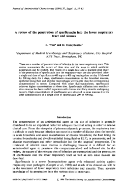 A review of the penetration of sparfloxacin into the lower respiratory
