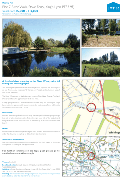Plot 7 River Walk, Stoke Ferry, King`s Lynn, PE33 9FJ