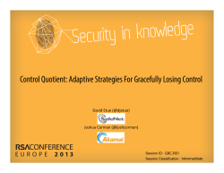 Control Quotient: Adaptive Strategies For