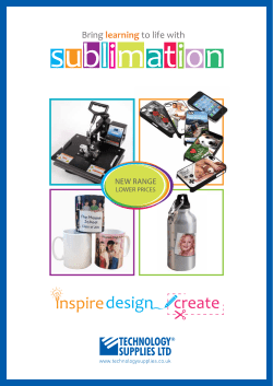 Sublimation Guide - Technology Supplies