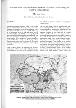 The Importation of Byzantine and Sasanian Glass into China during