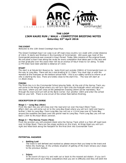 THE LOOP 13KM KAURI RUN / WALK &ndash; COMPETITOR BRIEFING