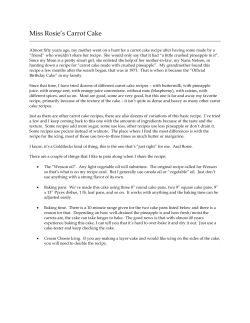 Miss Rosie`s Carrot Cake