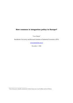 How common is integration policy in Europe?