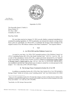 ("PCA") including Section 48-1-250 ofthe South Carolina Code.1