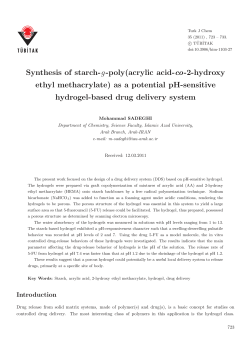 Synthesis of starch-g-poly(acrylic acid-co-2