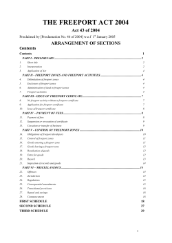 The Freeport Act - Mauritius Revenue Authority