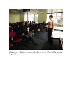 Richard and Anna at Qualitative Research Methods Course, Franklin