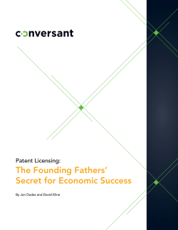 Patent Licensing: The Founding Fathers` Secret