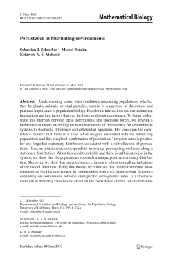 Persistence in fluctuating environments