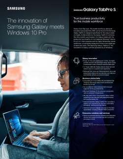 The innovation of Samsung Galaxy meets Windows 10 Pro