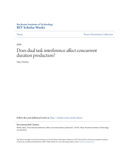 Does dual task interference affect concurrent duration production?