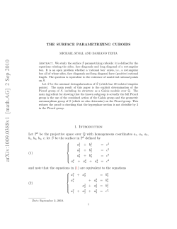 The surface parametrizing cuboids