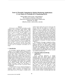 Issues in wearable computing for medical monitoring applications: a