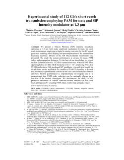 Experimental study of 112 Gb/s short reach transmission employing