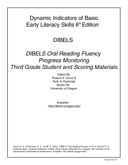 Dynamic Indicators of Basic Early Literacy Skills 6th