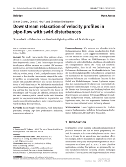 Downstream relaxation of velocity profiles in pipe