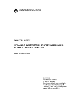 Intelligent Summarization of Sports Videos using Automatic Saliency
