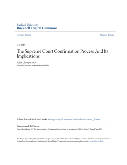 The Supreme Court Confirmation Process And Its Implications