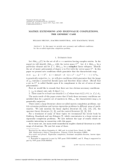 MATRIX EXTENSIONS AND EIGENVALUE COMPLETIONS, THE