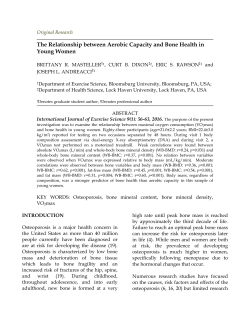 The Relationship between Aerobic Capacity and Bone Health in