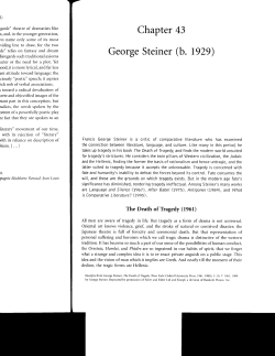 The Death of Tragedy