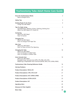 Tracheostomy Tube Adult Home Care Guide