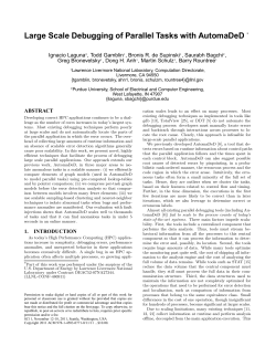 Large Scale Debugging of Parallel Tasks with AutomaDeD