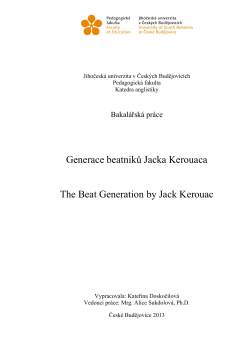 Generace beatniků Jacka Kerouaca The Beat Generation by Jack