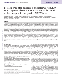 Bile-acid-mediated decrease in endoplasmic reticulum stress: a