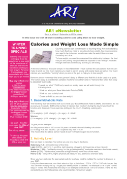 Calories and Weight Loss Made Simple