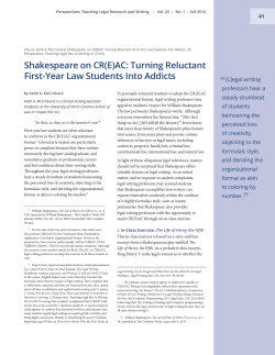 Shakespeare on CR(E)AC: Turning Reluctant