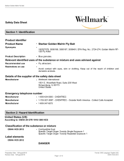 Golden Malrin® Fly Bait SDS