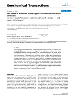 The effect of adsorbed lipid on pyrite oxidation under biotic conditions