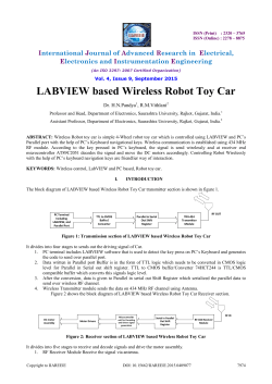 LABVIEW based Wireless Robot Toy Car