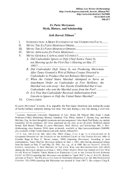 Ex Parte Merryman - Maynooth University ePrints and eTheses