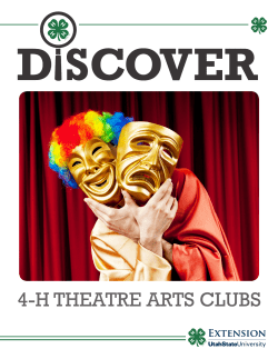 Discover 4-H: Theatre Arts - UC Agriculture and Natural Resources