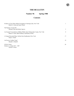 the bulletin - New York Archaeology