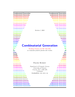 Combinatorial Generation