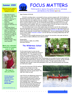 Summer 2009 FOCUS MATTERS