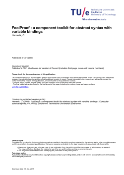FoolProof : a component toolkit for abstract syntax with variable