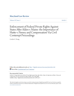 Enforcement of Federal Private Rights Against States After Alden v