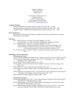 CURRICULUM VITAE - Purdue College of Liberal Arts